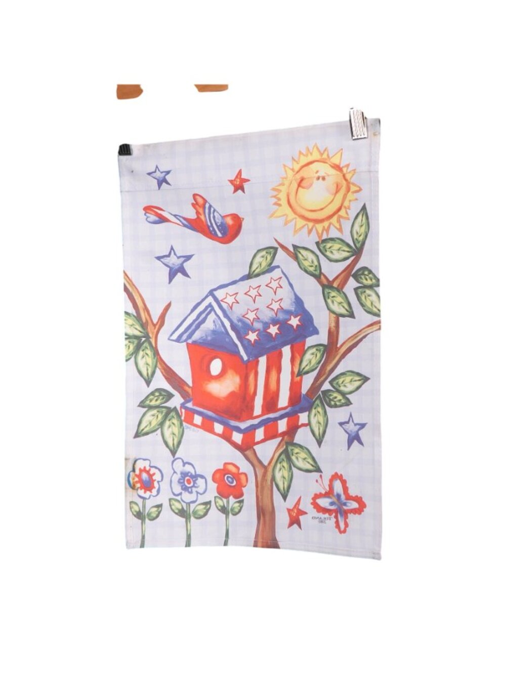 Patriotic Birdhouse Garden Flag July 4th USA Sun Stars Bird 12X18 Outdoor Toland - Picture 5 of 5